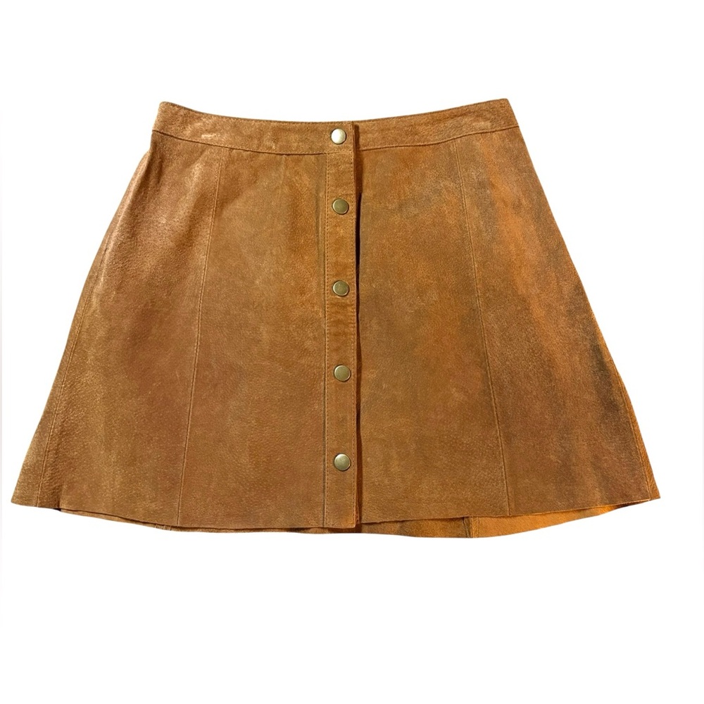 FOREVER 21 Y2K Suede Mini Skirt in Sz M - Picture 2 of 5